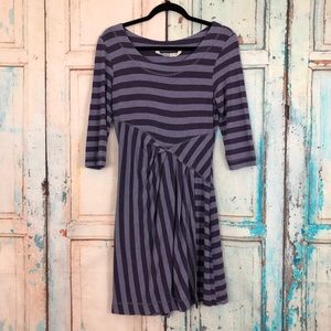 Athleta Purple Striped Knit Dress
